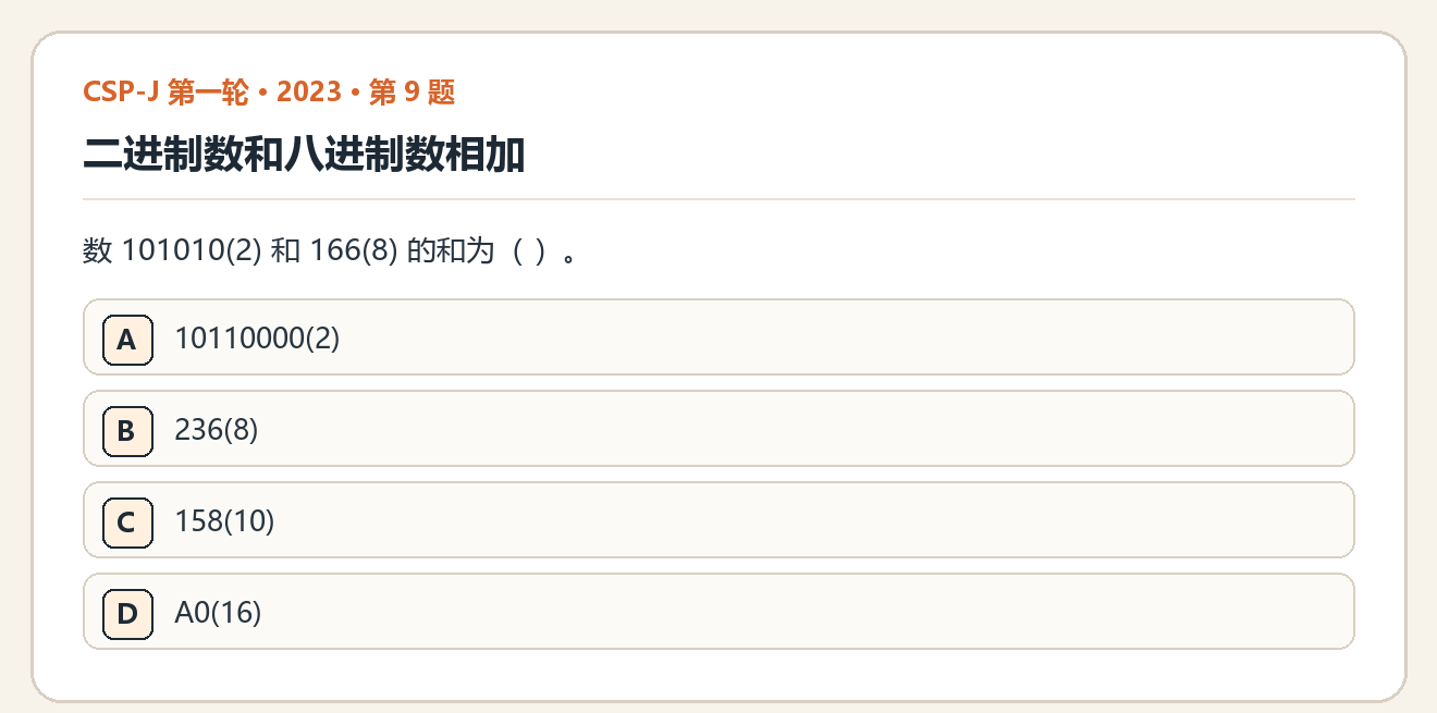 CSP-J 2023 第一轮 第 9 题 原题