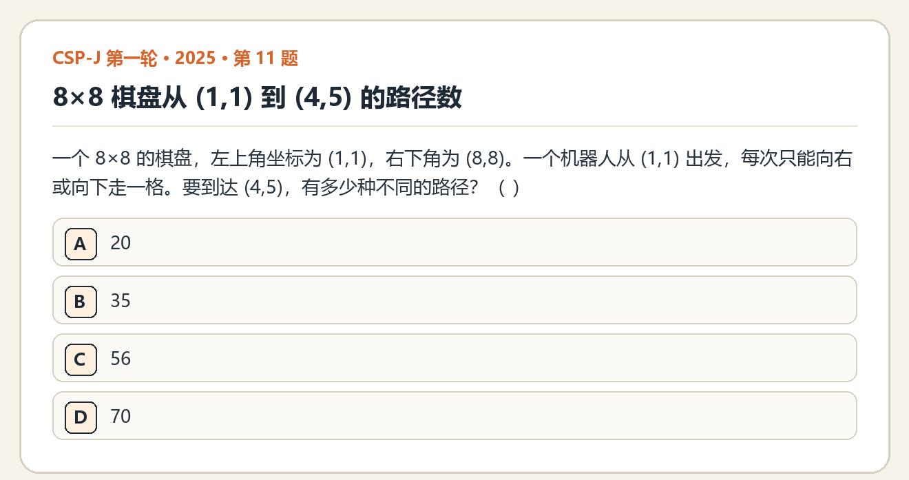 CSP-J 2025 第一轮 第 11 题 原题